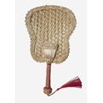 thumbnail image 1 of Abanico tejido a mano, abanico de paja de trigo de verano, abanico grande de hojas de espadaña, abanico antiguo de verano con manivela, repelente de mosquitos para bebés, abanico envolvente de colores, 1 of 5