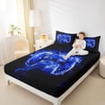 thumbnail image 4 of jejeloiu Gamepad Twin 3-Piece Ultra Soft Blue Ink Console Sheet Set, 4 of 7