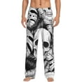 thumbnail image 2 of Lsque Skull and palm leaves Print Men's Pajama Pants, Lounge Pant - Comfortable Home Wear,Elastic Waistband, Stylish Design-X-Large, 2 of 9