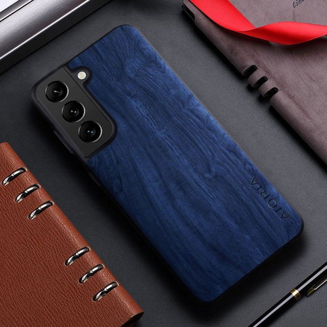 Bamboo Wood Pattern Leather Back Cover For Samsung Galaxy S21 S22 S20 Ultra Plus FE Phone Case