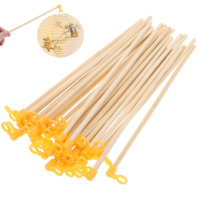 Miangastore 35Pcs Wooden Lantern Sticks Handheld Lantern Sticks Paper Lantern Poles Lantern Sticks