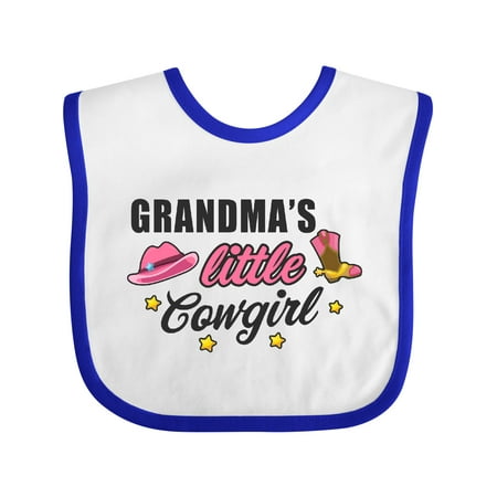 

Inktastic Grandmas Little Cowgirl with Cowgirl Hat and Boots Gift Baby Girl Bib