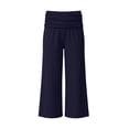 thumbnail image 6 of Kids Wide Leg Fold Over Yoga Pants Coral Girl Yogahose Lounge Pant Ruched Waist Sports Foldover Sweatpants, 6 of 7