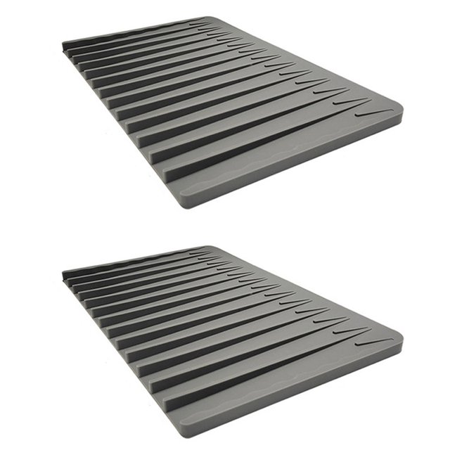 2X Alfombrilla Grande Silicona para Secar Platos, TamañO 32,5X20 Cm,Alfombrilla para Escurridor,ProteccióN Resistente ,Alfombrilla para Encimera,, B