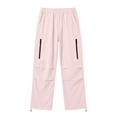 thumbnail image 4 of Mens Hiking Pants Drawstring Elastic Waist Jogging Pant Waterproof Casual Outdoor Trousers With Pockets (4XL, Pink), 4 of 9