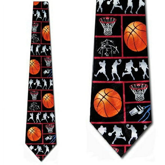 Basketball Squares Necktie Mens Tie