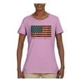 thumbnail image 2 of Wild Bobby, American Game Flag Baseball Bat Ball, Sports, Women Graphic Tee, Light Pink, 2XL, 2 of 3