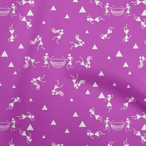 oneOone Rayon Fuschia Pink Fabric Asian Floral Block Diy Clothing Quilting Fabric Print Fabric By Yard 56 Inch Wide