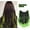 Fluorescent green-dark brown, variant on Gradient highlight wig fluffy long curly hair for women one-piece invisible seamless hair extension patch simulated hair wig