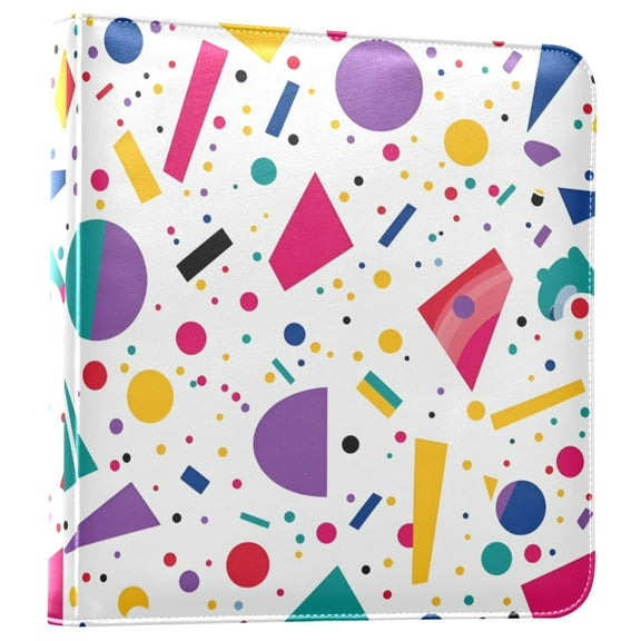 FORMRS 3 Ring Photo Album 4"x6" Self Adhesive Large Capacity PU Leather Cover, Retro Round
