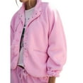 thumbnail image 1 of Chaqueta Afelpada para Mujer, con Botones, Estilo Casual, Ideal para el Invierno Abrigo Cálido con Bolsillos Polvo Brillante S, 1 of 8