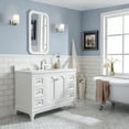 thumbnail image 3 of Water Creation Queen 48"W Wood Single Bathroom Vanity in Pure White/Nickel, 3 of 4