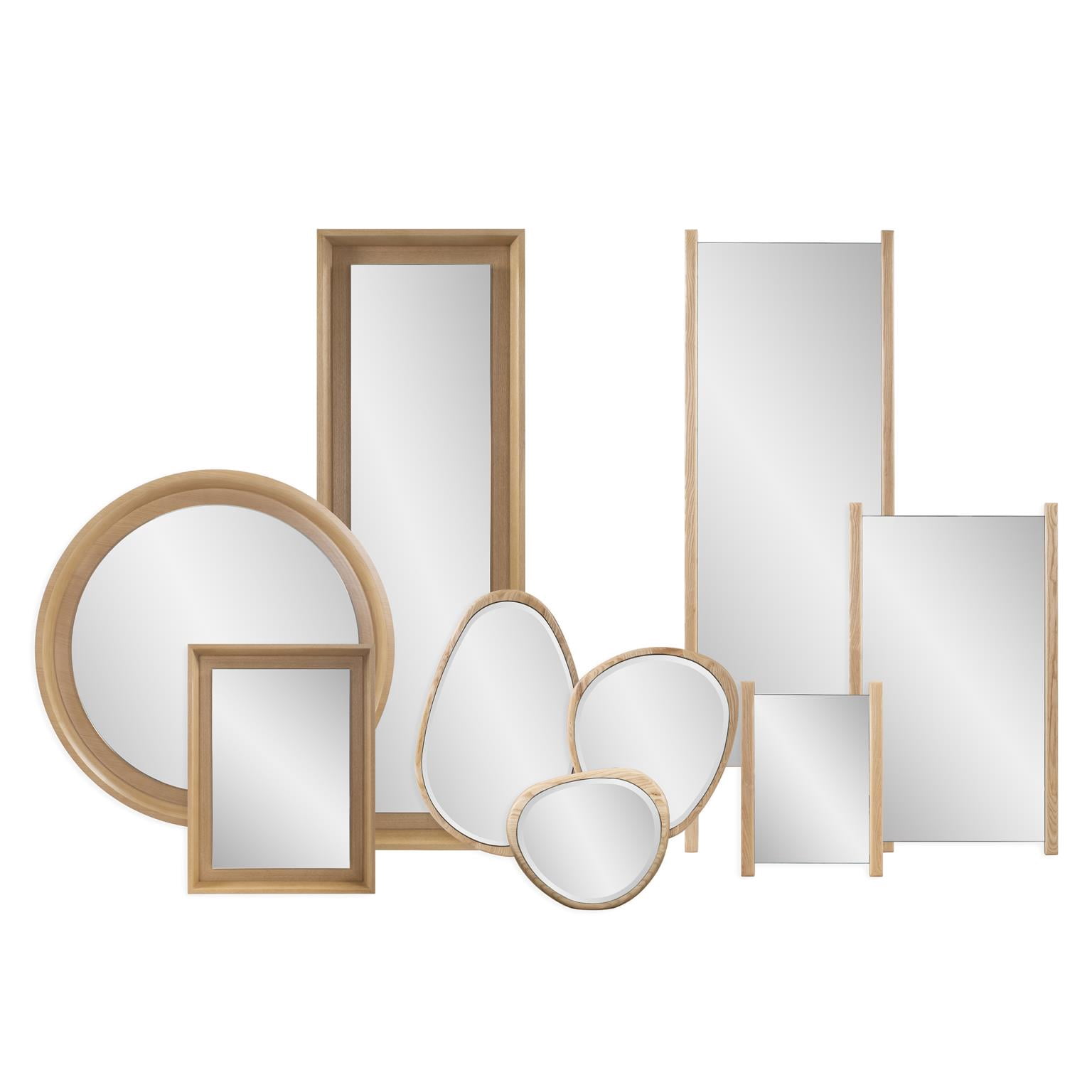 Tyler Dillon Rectangular Bleached Oak Side Framed Vanity Mirror - 40"H x 24"W