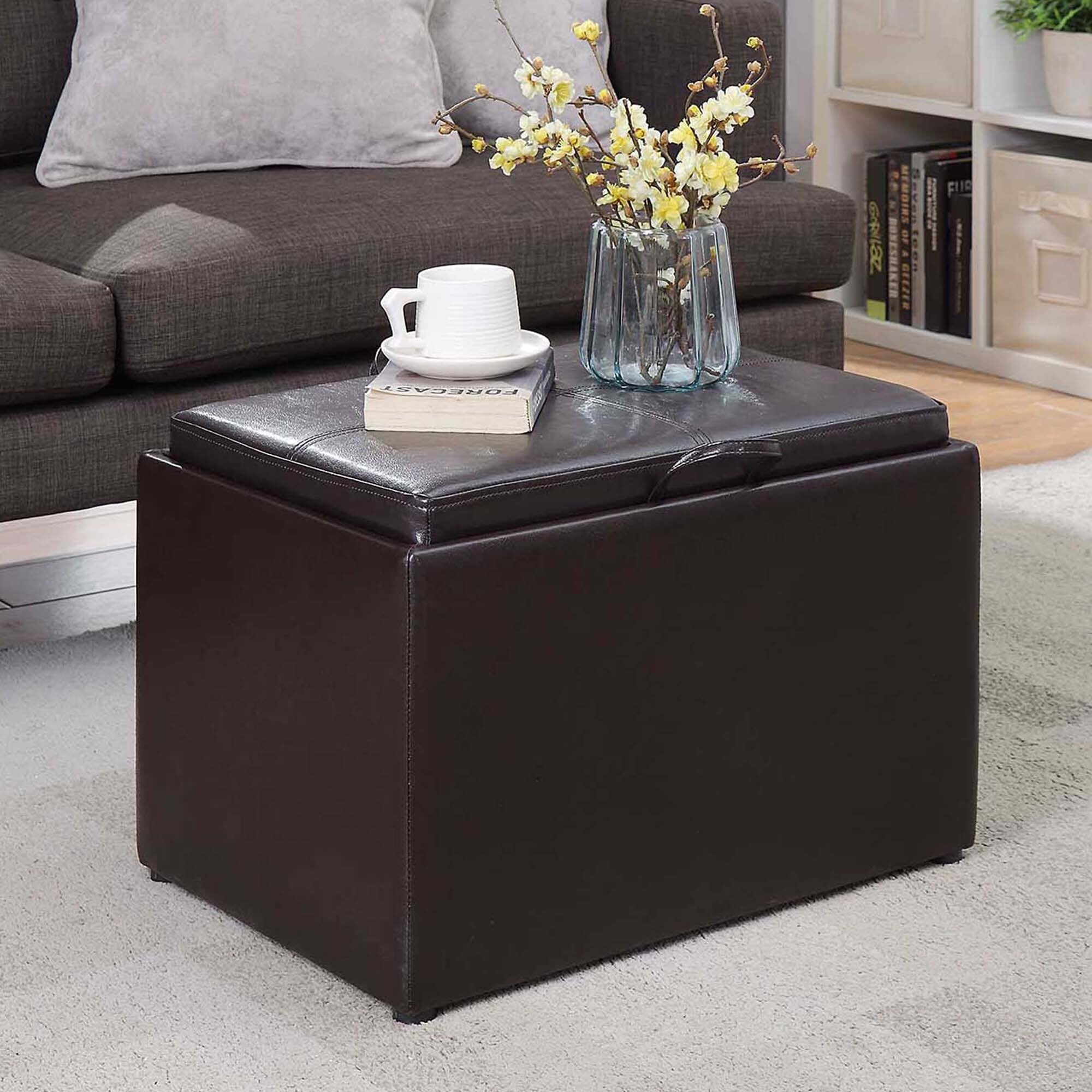 Porch & Den Claiborne Storage Ottoman with Reversible Tray Assembled