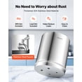 thumbnail image 5 of VEVOR Gravity-fed Water Filter System, 3G 304 Stainless-Steel Countertop Water Filtration System, Reduces Lead and up to 99% of Chlorine, with 2 Ceramic Carbon Filters, and Spigot,for Home Camping RV, 5 of 9