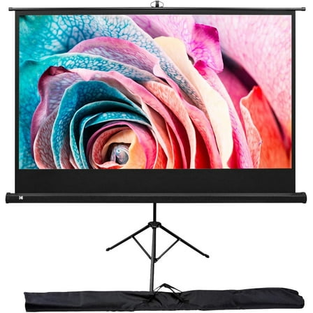 Kodak 100" Projector Screen with Stand, Portable 16:9 Projector Screen with Tripod Stand & Bag