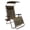 Gray, variant on Bliss Hammocks Gravity Free Chair w/ Canopy , Drink Tray, & Pillow, 30-in. Wide XL, Weather & Rust Resistant, 360 Lb. Capacity
