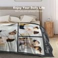 thumbnail image 6 of Custom Blanket with Picture, Customized Throw Photo Blankets Personalized Birthday Gifts for Women, Mother in Law, Grandma Family Anniversary Christmas - 9 Photos Collage, 6 of 6