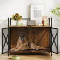 thumbnail image 1 of Meuble Cage pour Chien, Chenil pour Chien à Double Porte avec Roues Verrouillables à 360°, Cage Décorative pour Chien d'Intérieur Robuste 31 Pouces 41 Pouces, 1 of 7