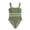 Green, variant on Girls One Piece Swimsuits Retro Square Neck Bathing Suits Teen Girl Swim Suit Kids Padded Swimwear