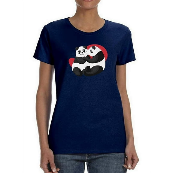 Cute Loving Panda T-Shirt Women -Image by Shutterstock, Female x-Large