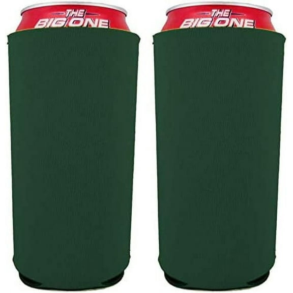 Blank Neoprene 24 oz. Can Coolie (2 Pack, Dark Green)