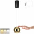 thumbnail image 1 of FSLiving Lampe de Piste Réglable en Hauteur Type J Mini Spot avec Contrôle Tactile Gradation Continue 10W 3 Couleurs Intérieur le Lampe de Poche Hauteur Libre, Or - 1 Pack, 1 of 8