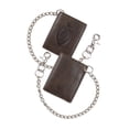 thumbnail image 2 of Wallet Dickies para hombre, triple pliegue, marrón con cadena, 2 of 6