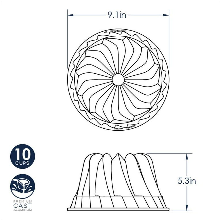 Nordic Ware Platinum Collection Kugelhopf Bundt Pan - Silver : Target