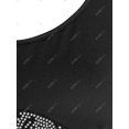 thumbnail image 3 of Tallas grandes Halloween Skull Studded camiseta Rosegal Mangas largas de talla grande, 3 of 5