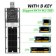 thumbnail image 4 of 2 carcasas externas M.2 NGFF SATA SSD de alta velocidad USB 3.0 Gen1 5 Gb/s, transparentes, para PC, color negro, 4 of 8