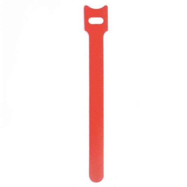 (100 PCS Rojo) Corbatas de hebilla reutilizables con línea electrónica para tableta, computadora portátil, TV, oficina en casa