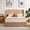 Oak, variant on DRNANLIT Walnut 44" Tall Corrugated Wave Wood Headboard Queen Platform Bed Frame