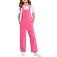 thumbnail image 3 of YunPes Boy's Girl's Straight Leg Jumpsuit Loose Fit Casual Bib Overalls Sleeveless Multi Color Kid's Toddlers with Pockets Overalls, 3 of 6