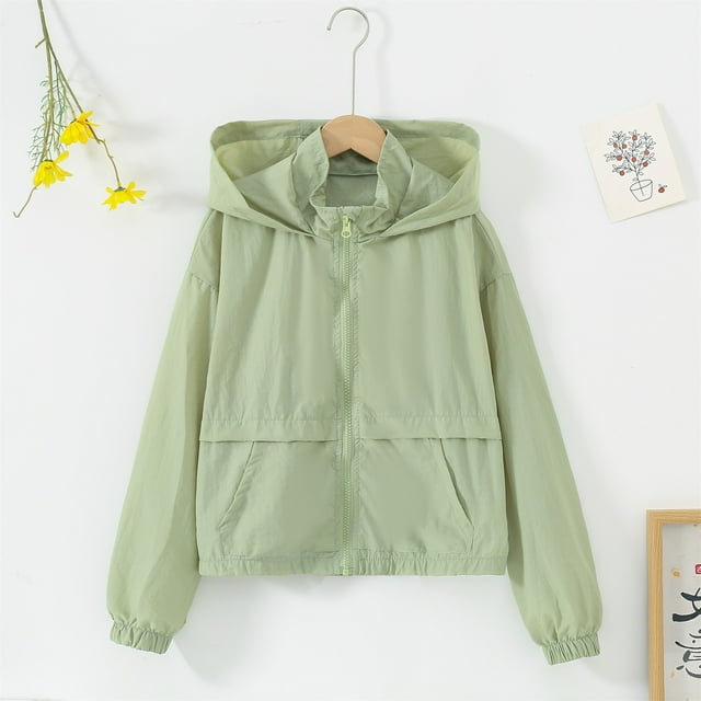 XQYLOS Veste Imperméable Légère pour Garçons, Coupe-Vent pour Activités de Randonnée, Vélo, Sports de Plein Air, Automne, Protection Complète à Manches Longues