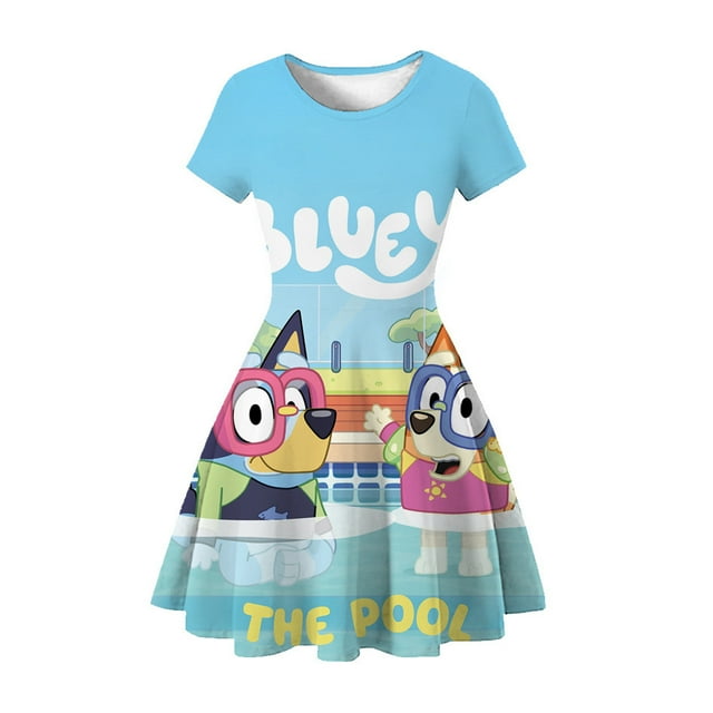 Bloui Robe de Princesse, Robe Fille Imprimée 3d, Robe de Princesse, Robe Mignonne de Dessin Animé-Youyoupin