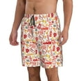 thumbnail image 2 of Kdxio Firefighter Icons Pattern Mens Casual Shorts - Drawstring Summer Beach Sports Shorts for Men, 2 of 9