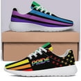 thumbnail image 6 of Unisex Rainbow Sneakers, LGBT Shoes for Men Women Lightweight Breathable Running Shoes White Size 10.5, 6 of 7