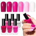thumbnail image 1 of Set de esmaltes de uñas GELLEN Hot Pink, 6 colores, de secado rápido, resistentes a las roturas, 1 of 9