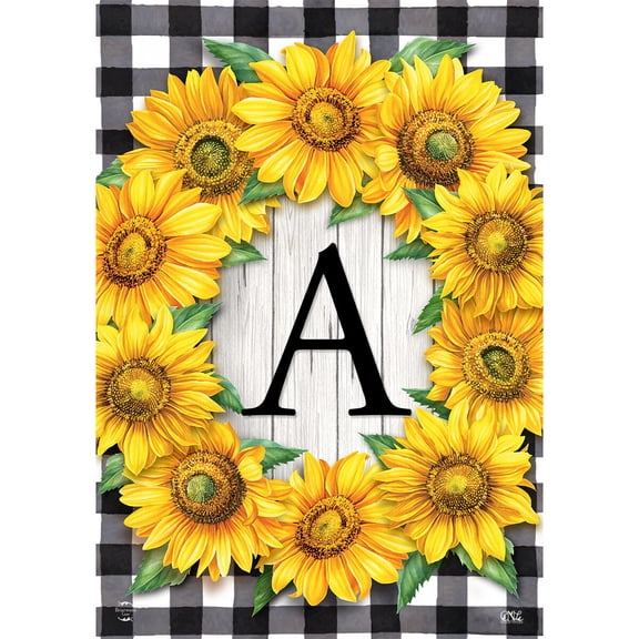Briarwood Lane Everyday Garden Flag 12x18 For Outdoor Sunflowers Monogram A Garden Flag Flags For Outside