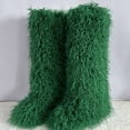 thumbnail image 2 of Women's Winter Faux Fur Beach Wool Boots Are Warm Fluffy and Knee High Snow Boots, 2 of 4