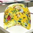thumbnail image 2 of MEICHEN Yellow Trucker Hat for Women Trendy Classic Colorful Rose Daisy Peony Flower Print Baseball Cap Women Summer Visor Sun Hat, 2 of 7