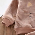 thumbnail image 4 of idosla Unisex Warm Winter 2 Pieces Set Sweatsuit Warm Girl Pants Outfit Warm Crewneck Sweatshirt & Sweatpants for Boys Girls (Khaki, 6-12 Months), 4 of 6
