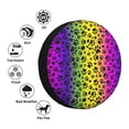 thumbnail image 4 of Naloa Animal Paw Rainbow PVC Leather Spare Tire Wheel Cover for Car Truck SUV Camper Trailer Universal Fit many size15 inch, 4 of 6