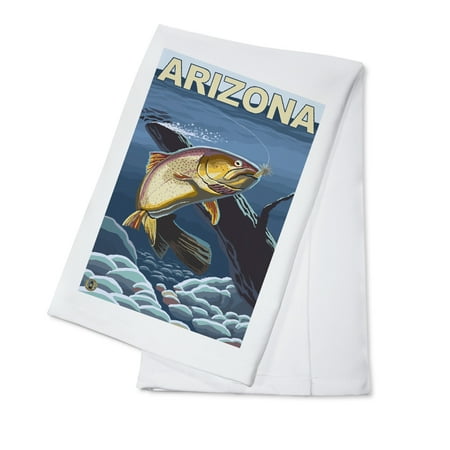 Cutthroat Trout Fishing - Arizona - LP Original Poster (100% Cotton Kitchen
