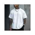 thumbnail image 1 of Camisetas para hombre, de algodón, de color liso, con cuello redondo, cómodas, transpirables y holgadas, para uso diario, regalos para hombre, 1 of 6