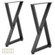 thumbnail image 1 of Patas de mesa VEVOR de metal con forma de Z, 71 x 46 cm, para mesa de comedor, 1 of 9