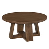 Free Shipping! Better Homes & Gardens Ezra Coffee Table Walnut Finish 35.9 Inch Diameter Modern Round - Walmart.com