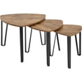 thumbnail image 2 of Set Mesa Triangular 3 Pzs Minimalista Industrial Cafe Madera, 2 of 9