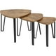 thumbnail image 2 of Set Mesa Triangular 3 Pzs Minimalista Industrial Cafe Madera, 2 of 9